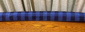 36" Door or window Draft Blocker Blue Flannel Buffalo Check Handmade USA New